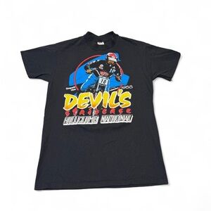 1988 single stitch Devils staircase hillclimb motocross biker double sided tee M